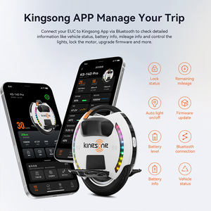 Nouveaux modèles de monocycles électriques faciles à utiliser 14D Pro KINGSONG <span class=keywords><strong>25</strong></span> Miles Véhicule électrique personnel léger et portable à une roue - Product Image 4