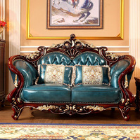 Canapé rétro tout en bois massif de style américain Mobilier de salon sculpté double face avec design de luxe léger pour villas