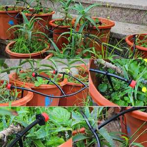 Kit d'irrigation goutte à goutte 1/2 pouce en PVC ABS, système d'arrosage automatique économe en eau pour plantes en pot et usage en jardin - Product Image 1