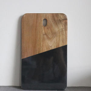 Planche de service personnalisée <span class=keywords><strong>en</strong></span> <span class=keywords><strong>bois</strong></span> d'<span class=keywords><strong>olivier</strong></span> naturel et marbre gris, biodégradable, assiettes de dîner économiques à sublimation avec poignée - Product Image 5