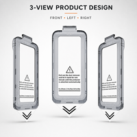 Protection d'écran avec kit d'installation pour iPhone, verre trempé HD anti-poussière, confidentialité, 9H CSG, vente en gros, MOQ 50