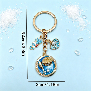 Llavero de Metal de Aleación de Zinc con Logotipo Personalizado, Concha Marina, Estrella de Mar, Concha de Mar, Esmalte, Recuerdo de Playa, Souvenir Marino - Product Image 2
