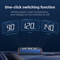 WIIYII M4 OBD2 HUD para Auto, Velocímetro Digital Inteligente, Alarma de Exceso de Velocidad, Advertencia de Seguridad Vehicular, Conexión Plug and Play, Universal para Automóviles