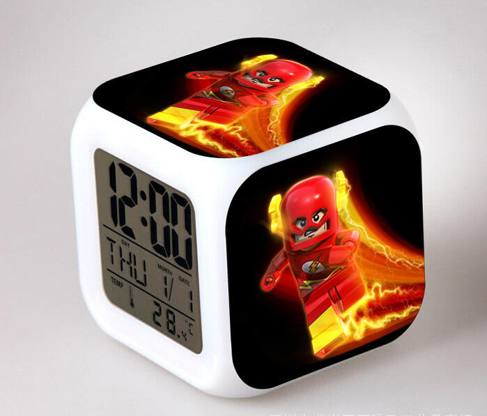 Japanese Anime Super Hero Flash LED Color Changing Clock