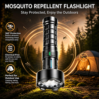 Linterna LED de Aleación de Aluminio con Doble Función Repelente de Mosquitos, Diseño de Calentamiento con Imán, Soporte y Luz de Camping