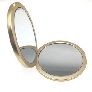 Nhà Máy Cung Cấp Tùy Chỉnh Logo Bên Phải Góc Đồng Bằng Kim Loại Matte <span class=keywords><strong>Pocket</strong></span> Gương Có Thể Gập Lại Hai Mặt Trang Điểm Gương - Product Image 3