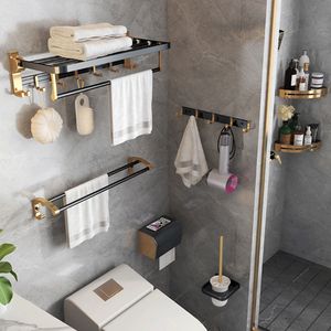 Juego <span class=keywords><strong>de</strong></span> Accesorios <span class=keywords><strong>de</strong></span> <span class=keywords><strong>Baño</strong></span> <span class=keywords><strong>de</strong></span> Lujo Moderno, Acabado en Níquel Cepillado y Cromo, Incluye Toallero <span class=keywords><strong>de</strong></span> Metal y Cerámica <span class=keywords><strong>para</strong></span> Casa, Hotel, Apartamento - Product Image 2