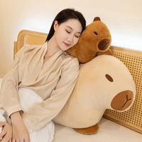Coussin en peluche Capybara mignon, coussin doux à câliner, coussin de dossier, coussin lombaire pour lit, canapé, décoration intérieure, adorables jouets en peluche