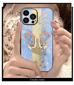 Funda de teléfono móvil con diseño ostentoso de mariposa y Diamante, para <span class=keywords><strong>Iphone</strong></span> 12, Mini <span class=keywords><strong>14</strong></span> <span class=keywords><strong>pro</strong></span>, <span class=keywords><strong>amx</strong></span> 13 <span class=keywords><strong>pro</strong></span>, 2022 - Product Image 6