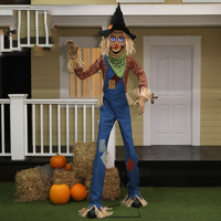Nouveauté 2024 : Accessoires de décoration d'Halloween animatroniques grandeur nature pour maison hantée, électriques, d'horreur, faits main