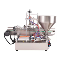 Machine de remplissage automatique de bureau à double tête à piston pour miel, confiture et sauce