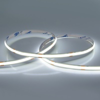 Bande LED linéaire 24 volts blanc froid 8 mm 480 LED par mètre 14W/m 1100lm/m 6000K Ruban COB continu pour éclairage de vitrine