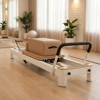Set Tempat Tidur Pilates Reformer Portabel Tahan Lama Kelas Atas dari Aluminium Alloy Putih dengan Rangka Berkualitas Tinggi Produsen Pilates