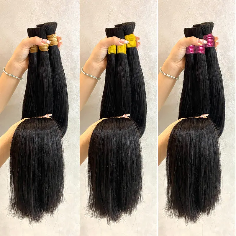 Extensiones Cabello Natural Hair Bulk 15A Grade cabelo humano para mega her 100 grammi 70cm capelli umani vergini