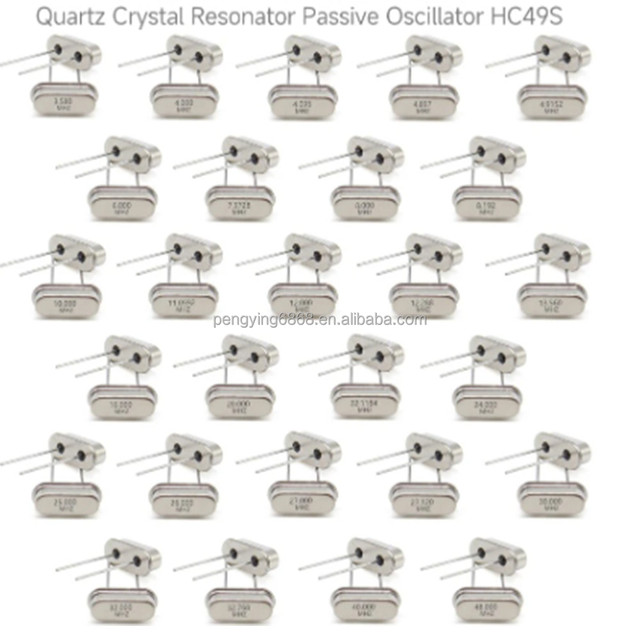 IC-ChipsetHC-49S Quartz Crystal Resonator Passive Oscillator 3.58Mhz 4Mhz 6Mhz 8Mhz 12Mhz 16Mhz 20Mhz 24Mhz 32Mhz 48Mhz HC49S D