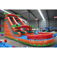 Château Gonflable Aquatique Personnalisé pour Fête d'Enfants, Toboggan Géant de Jardin, Structure Gonflable Bouncy avec Piscine, Vente Chaude