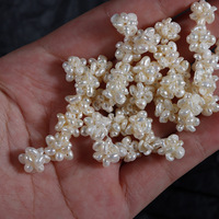7-8mm naturel perle d'eau douce fleur perle breloque à la main perles blanches boule perle fleur pour bijoux vêtements faisant des accessoires