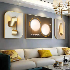 Decoración de lujo para el hogar marco de aluminio abstracto moderno impresiones geométricas cuadro de porcelana de cristal lienzo arte de pared de cristal - Product Image 2