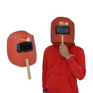 Lingjiang helm las wajah penuh profesional, kacamata keselamatan merah tahan percikan - Product Image 1