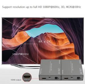 Extenseur HDMI (<span class=keywords><strong>HD</strong></span>-Base-t 100M) prend en charge la transmission de signal HDMI Full <span class=keywords><strong>HD</strong></span> 1080p 60Hz, 3D, 4K x 2K/30Hz - Product Image 5
