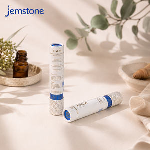 Tube en papier biodégradable personnalisé avec logo pour mélange d'huiles essentielles, tube en carton kraft imprimé à l'or, boîte d'emballage cylindrique - Product Image 3