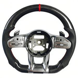 Volant de direction en carbone haut de gamme pour <span class=keywords><strong>Mercedes</strong></span> Benz AMG W166 W204 W210 CLS <span class=keywords><strong>63</strong></span> E43 R171 - Product Image 1