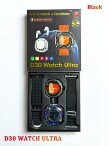 Jam tangan cerdas D30 terbaru, jam tangan cerdas, Ultra cerdas, dengan earbud transparan, set kompas kesehatan Amoled, modis, Relojes, Unisex - Product Image 3