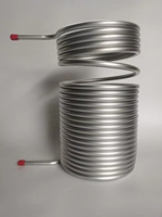 Vente chaude A213 TP304/304L personnalisable divers tube de bobine d'échangeur de chaleur sans couture d'acier inoxydable
