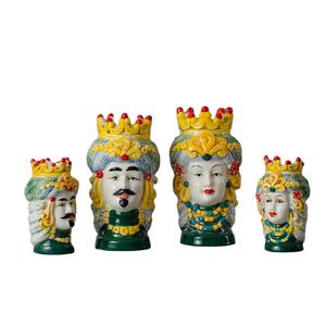 <span class=keywords><strong>Vaso</strong></span> in Ceramica a Testa di <span class=keywords><strong>Moro</strong></span> in Stile Europeo con Colori Cotti a Fuoco Vasi Nordici per Arredamento Casa - Product Image 1