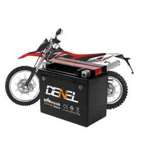 Электродвигатель с низкой ценой сухой Аккумулятор для мотоциклов atv denel аккумулятор DENEL YTX12-BS 12 В 10AH