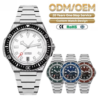 Montre automatique personnalisée Odm Oem 41 mm avec cristal saphir, étanche à 200 m, montre de plongée Nh35, montre mécanique de luxe Bgw9 pour hommes