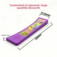 Module sonore en plastique à 6 boutons en forme de croissant, boîte sonore à pression pour livres, emballage personnalisable disponible en gros