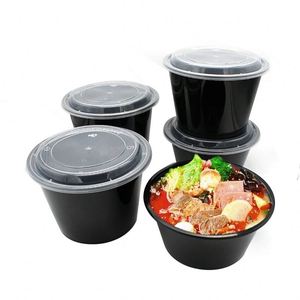 Boîte alimentaire jetable avec couvercle, 24 oz, en plastique transparent, compatible micro-ondes, en polypropylène - Product Image 1