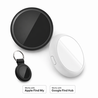 Traceur Rond Double Système Localisation et Hub de Recherche, Porte-clés en Silicone Anti-Perte pour Clés, Sacs, Animaux, Enfants, Voyage