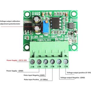 NOYITO Frequency To <b>Voltage</b> <b>Converter</b> Module 0Hz 10Khz To 0 5V 0 10V Digital To Analog Signal Conversion Board - Product Image 2