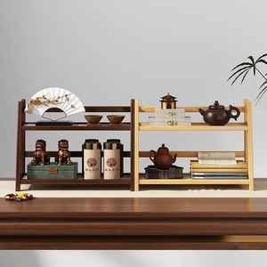 Étagère de rangement de cuisine en bambou pour épices, sans perçage, idéale pour organiser le service à thé et les assaisonnements - Product Image 3