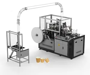 Mini Produktions kosten Drucken Verpackung Pappbecher Herstellung Maschine Preis