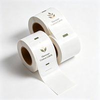 Étiquettes personnalisées Haoxuan pour boîtes à thé, autocollants adhésifs durables en PET blanc imprimés UV sélectif pour emballages métalliques