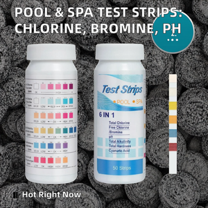 Strisce Reattive Altamente Efficaci per Test di Piscine e Spa ad Acqua Salata, Kit di Analisi Accurato per Bromina, Cloro Libero, Alcalinità Totale e pH - Product Image 3