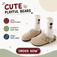 Chaussettes en coton peigné doux personnalisées, avec patchs animaux 3D en peluche mignons, à pois, style Kawaii, décontractées, pour femmes