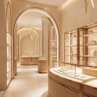 Vitrines de luxe durables et de qualité supérieure pour bijoux, ensemble de comptoirs d'exposition avec éclairage LED, mobilier personnalisé pour bijouterie