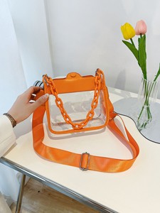 Bolsa de Mensajero Transparente de PVC al por Mayor, Bolsa de Hombro de Cadena Personalizada de Moda, Bolsos Cruzados Transparentes para Mujer - Product Image 5
