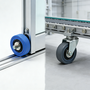 Polyurethan-Rad mit Lager und Schraube OD 11-16mm Geräuscharmer Rollenlaufrad für Schiebetüren und Fördersysteme - Product Image 1