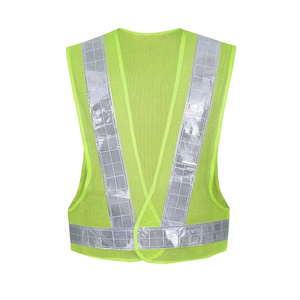 Haute visibilité gilet de travail sécurité vêtements de travail hommes chaussée réfléchissant haute visibilité vêtements de travail Fluorescent Orange et vert gilet - Product Image 4