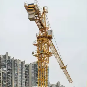 Guangzhou 6 Ton 8Ton 10 Ton küçük kule vinci bina yedek parça ile inşaat kaldırma için kullanılan kule vinci