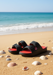 Sandali Unisex in EVA con Doppio Cinturino, Taglia 24, Comodi, Punta Aperta, Per Tutte le Stagioni, Colore Kaki - Product Image 2