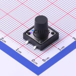 UK-B0262-G12-160 Tactile Switch SMD-4P,12x12mm Switch Single Pole Single Throw Round Button 1.6N Vertical Mount - Product Image 1