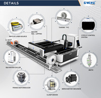 Machine de découpe laser à fibre automatique nouvelle conception 3000W Cypcut HIWIN 3 axes refroidie par eau AI/PLT pour aluminium et carbone, directement de l'usine