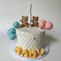 Décoration de gâteau mignonne en forme d'ours pour la Saint-Valentin, DIY, pour baby shower