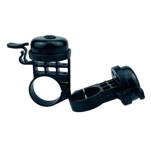 Sonnette de vélo de montagne 31,8 mm en alliage, son fort, sonnette de vélo à commande manuelle pour enfants et adultes, noir et argent - Product Image 3